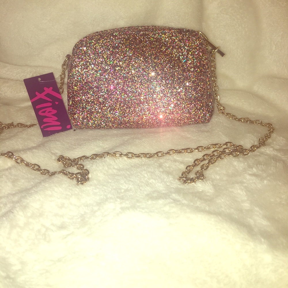 Multi colored sparkle clutch